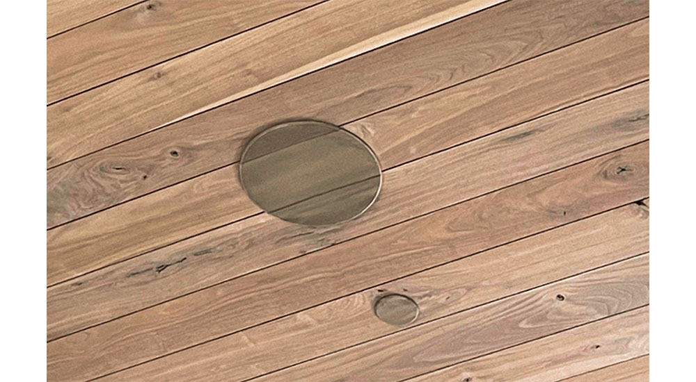 faux painted aesthetically integrated audio speaker technology crestron