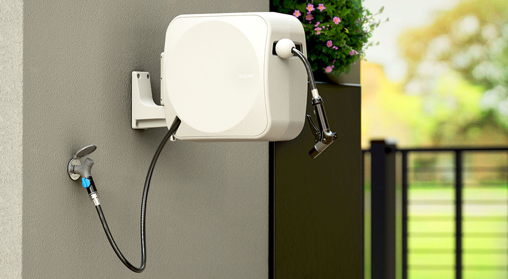 Aquor Water Systems Utility Spray Nozzle and Hose Reel.   