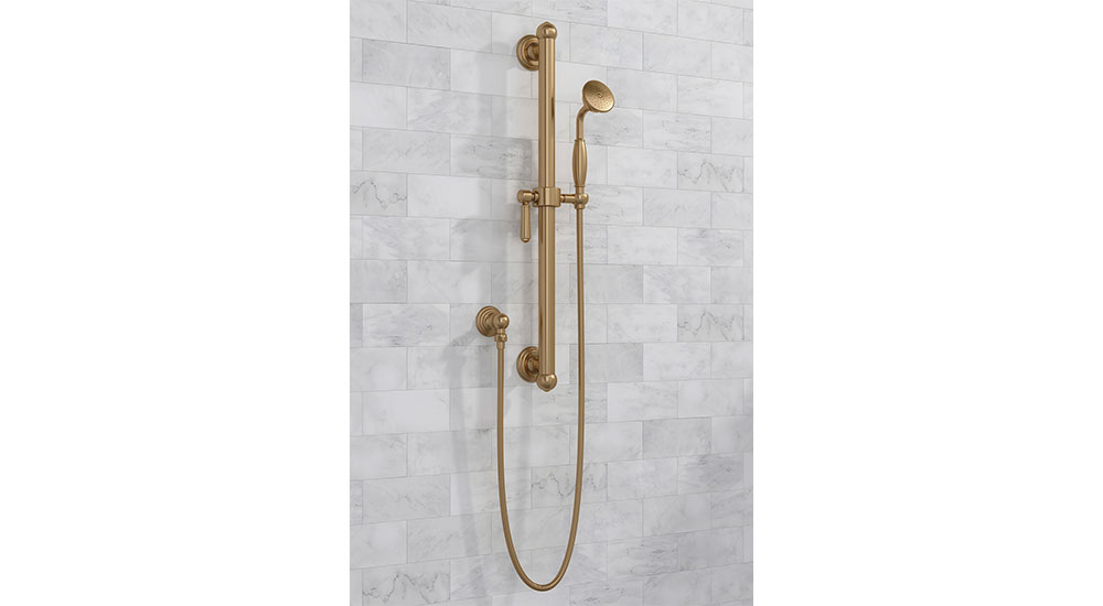 California Faucets Grab Bar with Adjustable Handshower
