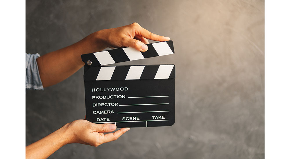 clapboard for video marketing