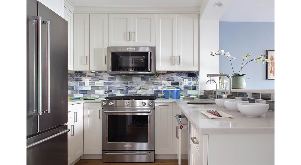 small kitchen appliance placement