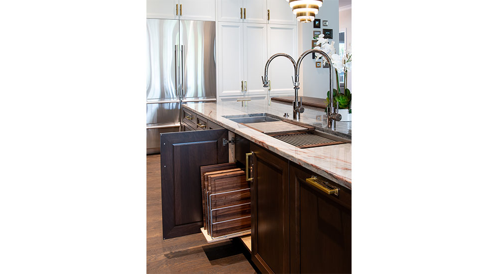 pullout trash under kitchen sink