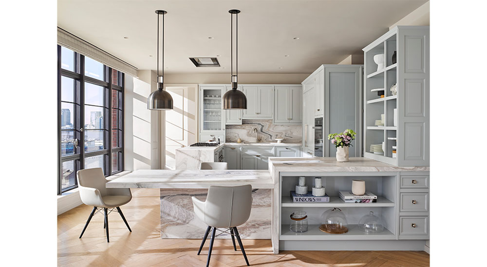 duplex kitchen transitional style west village NYC turett