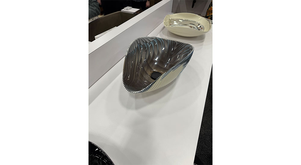 native trails art glass vessel sink