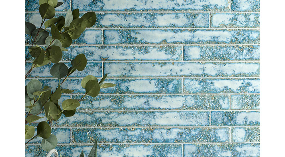 blue wall tile by nature
