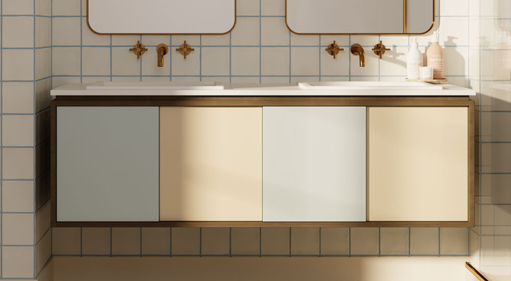 Cabico Unique Series Modular Vanities Midcent