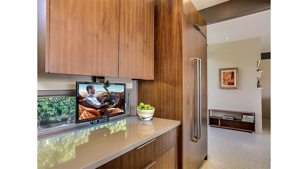 drop down mount for tv in kitchen