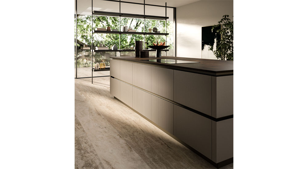 Aran Cucine Bijou Collection Fluted Glass Door