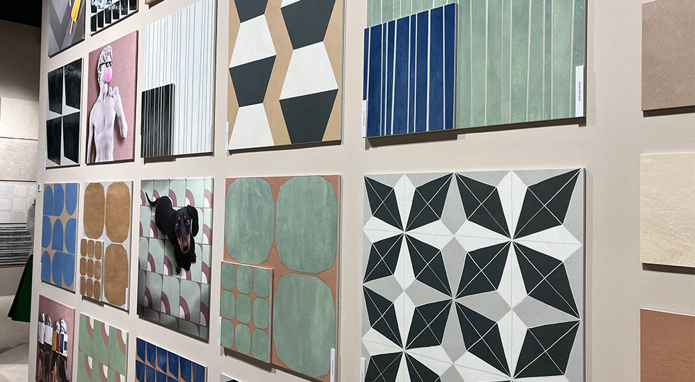 ABK Stone tile trends booth at Coverings 2025