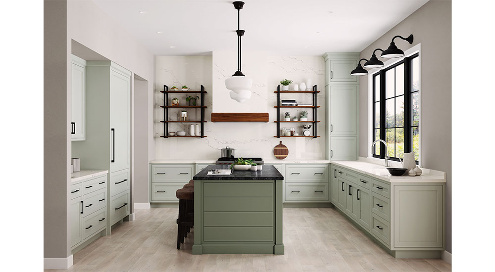 modern farmhouse kitchen with sustainable cabinets