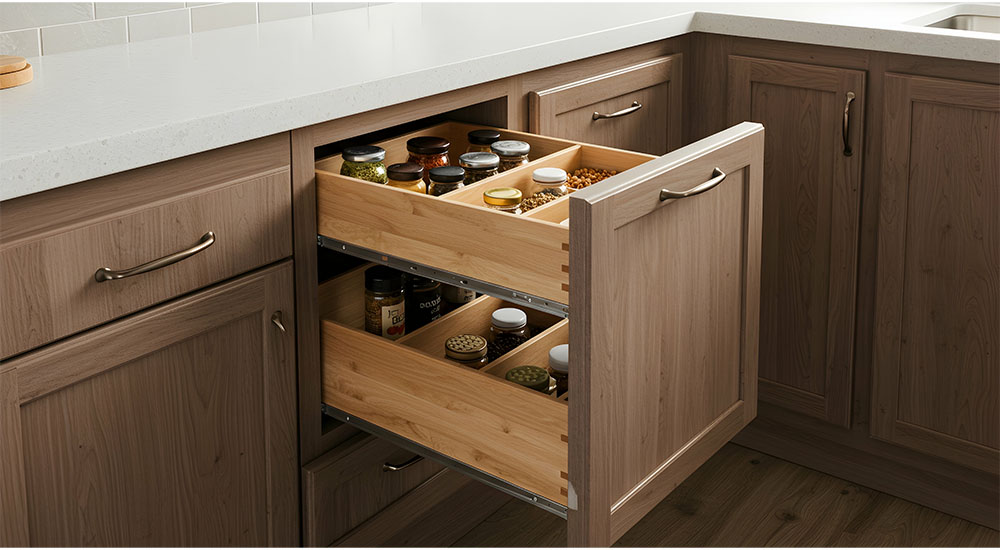 kitchen storage drawer insert