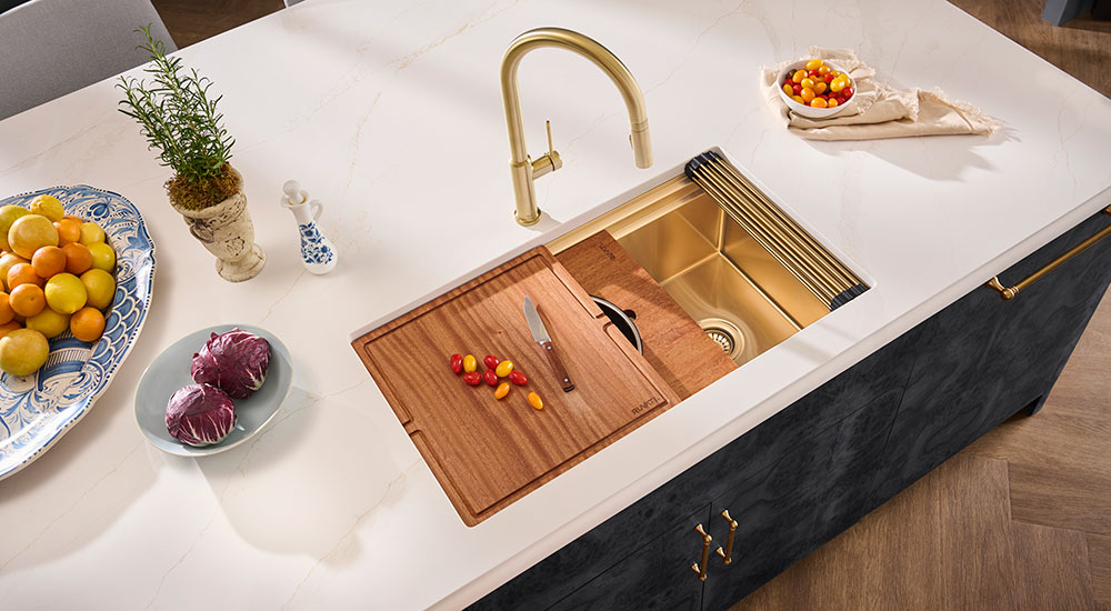 Ruvati Dual-Tier Pro Workstation Sink Collection