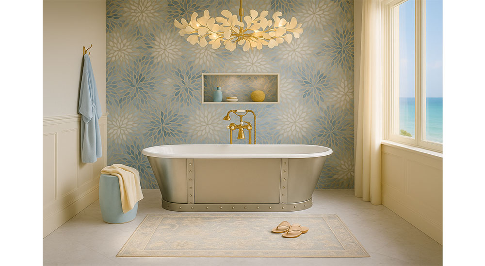 coastal bath design trend tub ai image