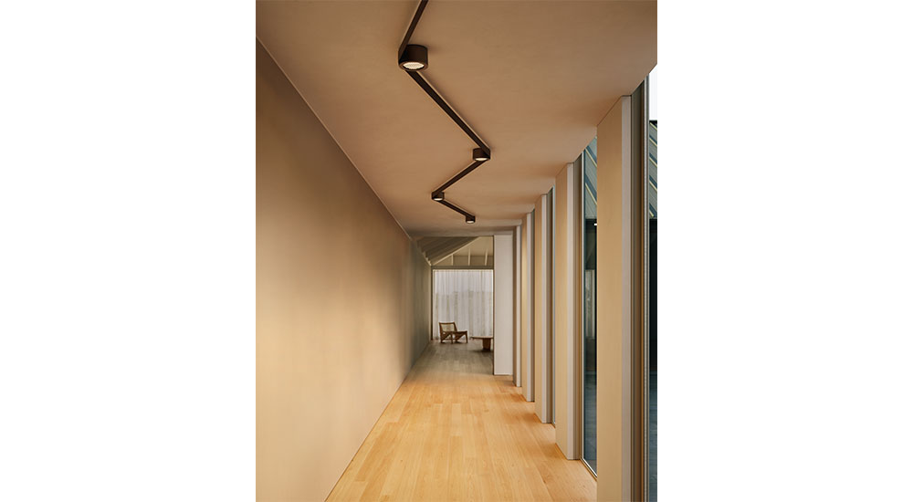 lodes ceiling spot lights in hallway