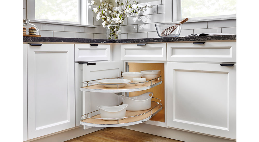 Rev-A-Shelf two-tiered blind corner