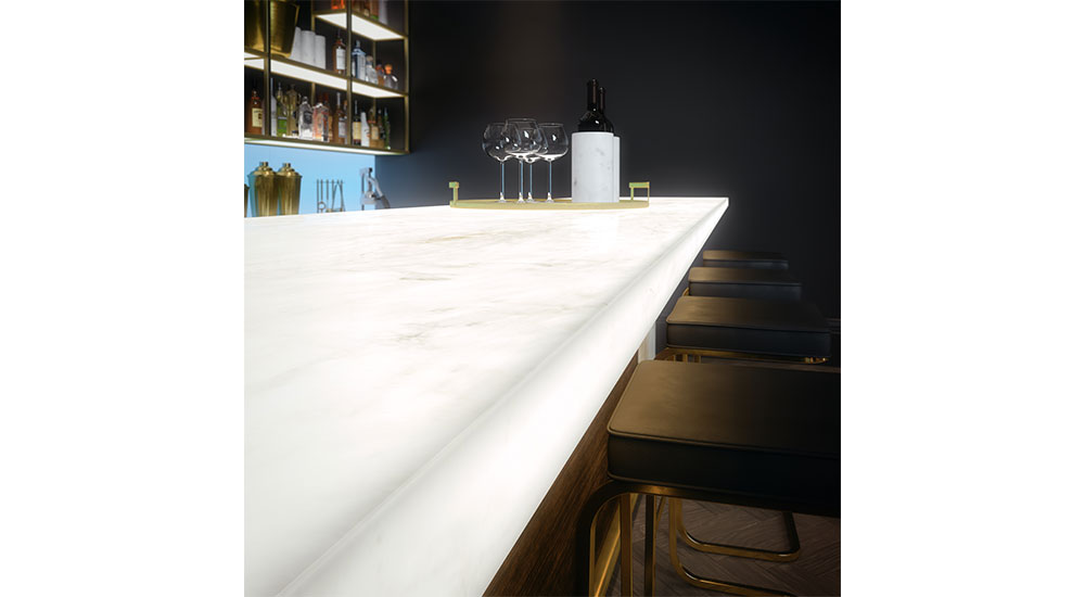 Tresco Lighting backlit countertop