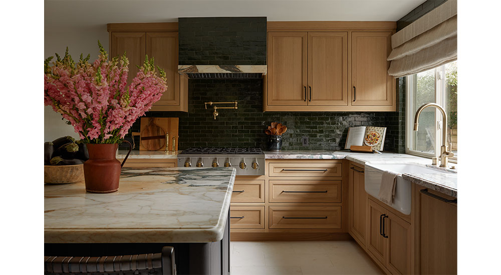 child-safe kitchen with zellige tile backsplash