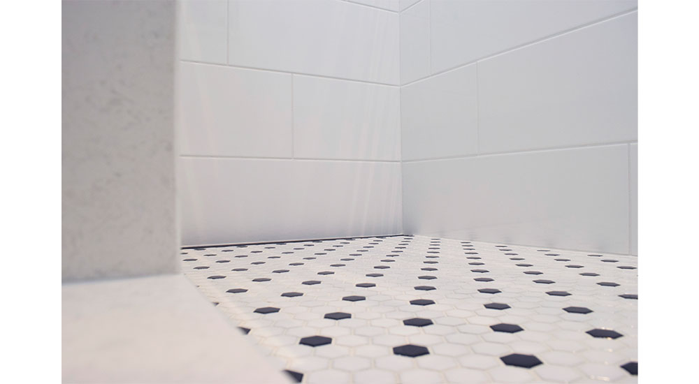 universal design shower floor tile