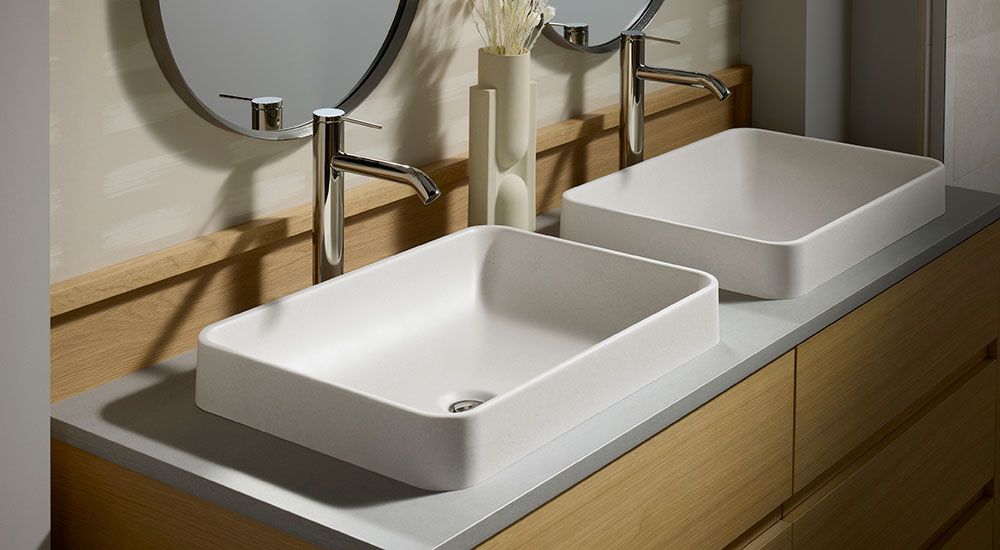 Kohler WasteLAB Vox Sink in Eggshell