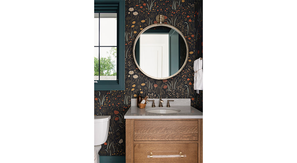 bathroom with color drench