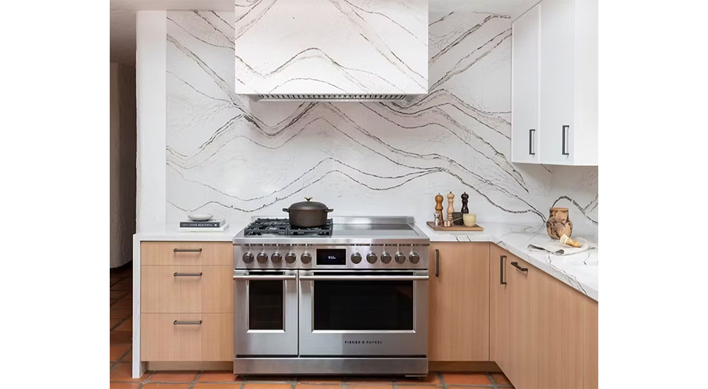 stone faced range hood