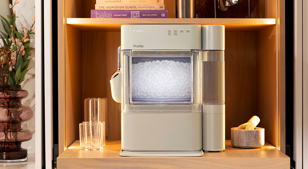 GE Profile Opal 2.0 Ultra Nugget Ice Maker Sandstone Finish