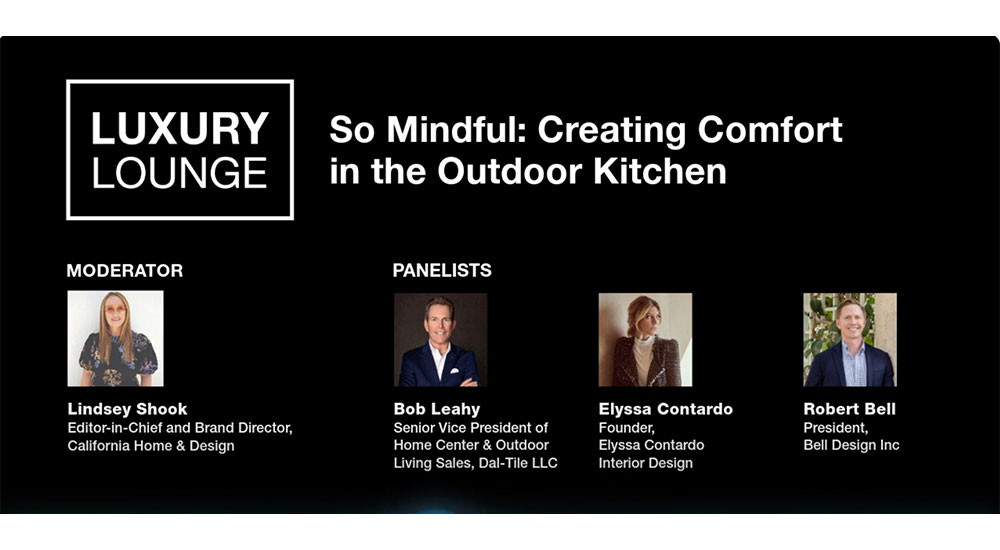 Outdoor kitchen discussion at the KBIS 2025 Luxury Lounge