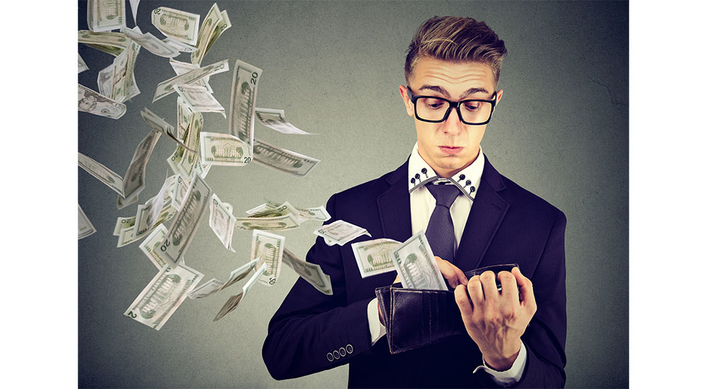 money flowing from wallet