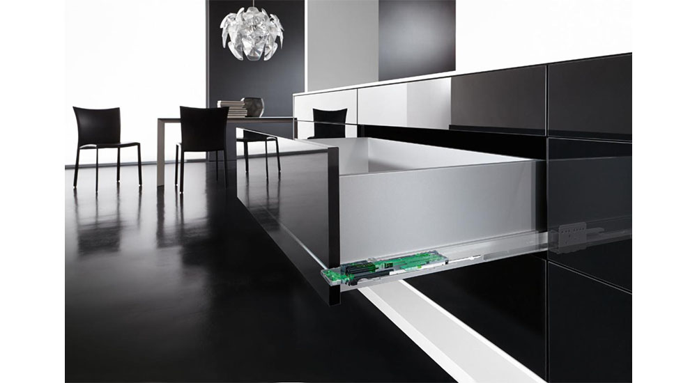 hidden drawer slide in kitchen cabinet