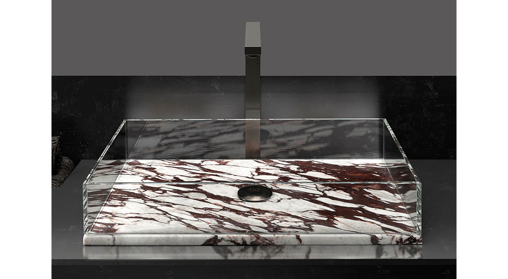 Glass Design Skyline in Calacatta Viola