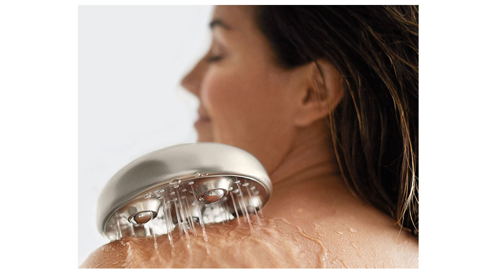 spa bathroom trends moen massaging handshower