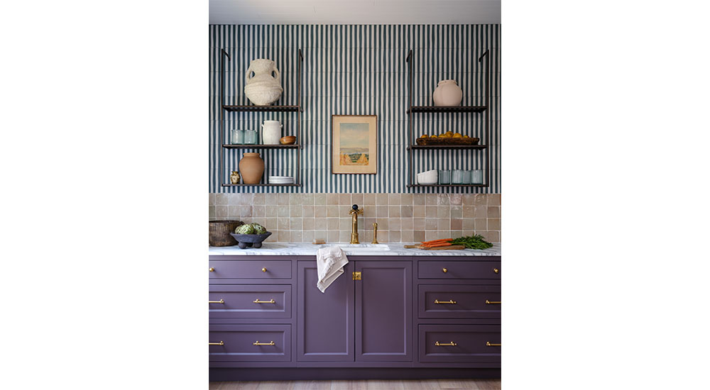 purple kitchen cabinets by Georgia & hunt