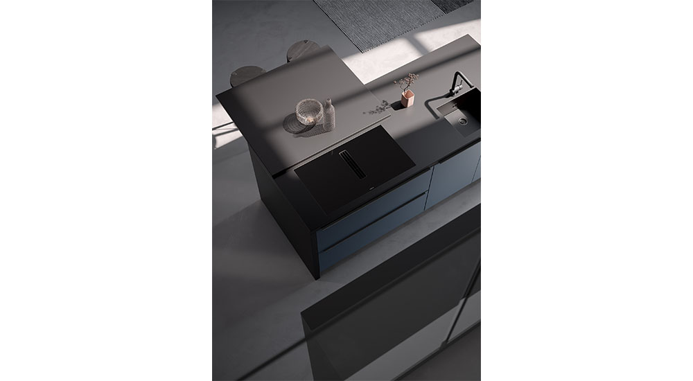 sliding kitchen counter top by hacker kitchens entertaining